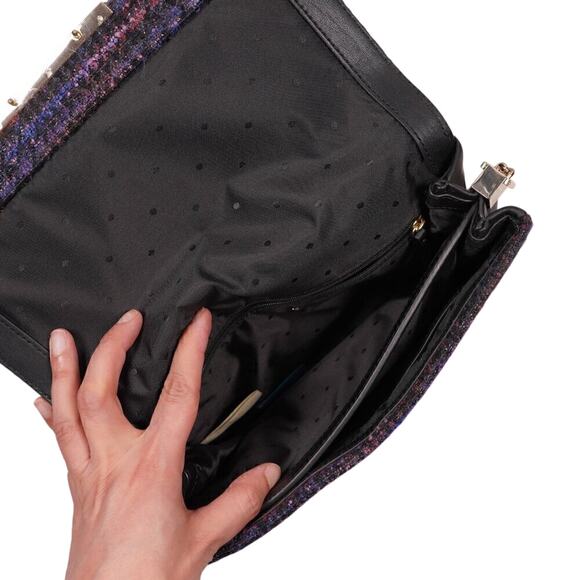 Kate Spade Emerson Place Lenia Tweed, Burgundy Multi Shoulder Bag/Crossbody - Picture 3 of 7